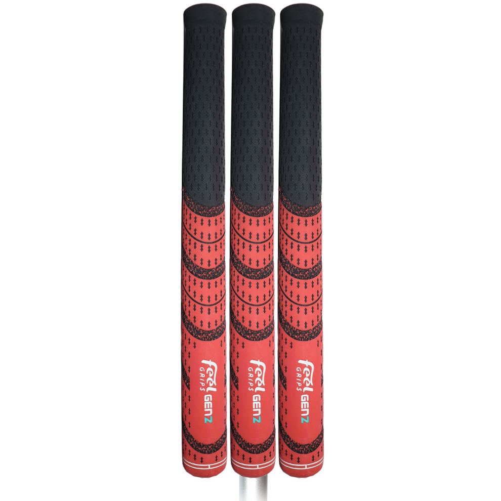 Gen2 Reverse Taper Golf Grips Red Set of 3 | Feel Grips – feelgrips.com